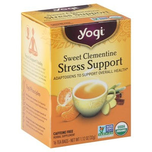 Yogi Herbal Supplement Stress Support Sweet Clementine Caffeine Free Tea Bags Og2 6/16 BAG [UNFI #2397842] [ebt]
