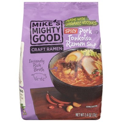 Mikes Mighty Good Tonkotsu Ramen Soup Pork Flavor Spicy Og3 7/2.1 OZ [UNFI #2257798] [ebt]