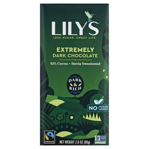 Lilys Chocolate Extremely Dark 85% Cocoa 12/2.8 OZ [UNFI-CARLISLE #2279537] [ebt]