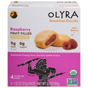 Olyra Breakfast Biscuits Raspberry Fruit Filled Og2 6/5.3 OZ [UNFI #3005857] [ebt]
