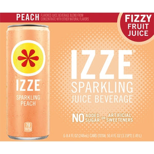 Izze Peach 4/6/8.4 OZ [UNFI #3072923] [ebt] T