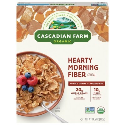 Cascadian Farm Cereal Organic Heart Morning Fiber Og2 10/14.6 OZ [UNFI #1236074] [ebt]