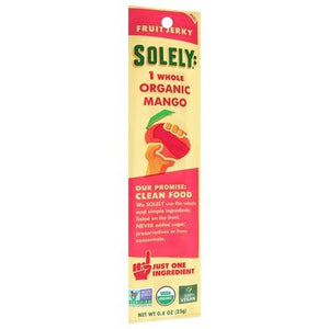 Solely Fruit Jerky Organic Mango Og2 12/.8 OZ [UNFI-CARLISLE #2329621] [ebt]