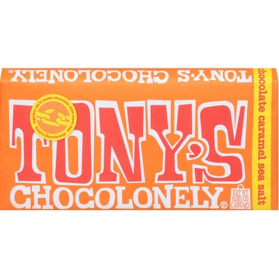 Tonys Chocolonely Milk Chocolate Caramel Sea Salt 15/6.35 oz [UNFI #2377547 ] [ebt]