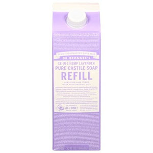 Dr Bronners Soap Pure-Castile Hemp Lavender 18-In-1 Refill Og3 1/32 OZ [UNFI-CARLISLE #3004405] T