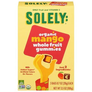Solely Gummies Mango Organic Whole Fruit Og2 8/3.5 OZ [UNFI #2676658] [ebt]