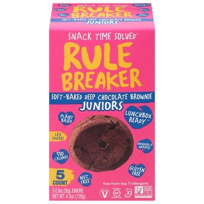 Rule Breaker Snacks Brownie Deep Chocolate Soft-Baked 6/4.5 OZ [UNFI #2862779] [ebt]