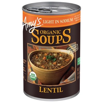 Amys Soup Organic Lentil Og2 12/14.5 OZ [UNFI #728949] [ebt]