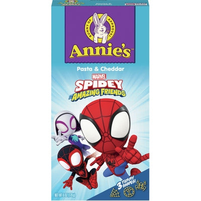 Annies Homegrown Mac & Cheese Spidey Cheddar Og3 12/6 OZ [UNFI #2925261] [ebt]