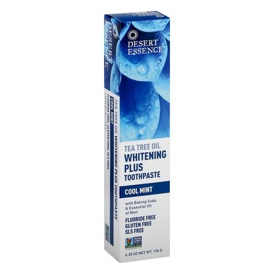 Desert Essence Toothpaste Tea Tree Oil Cool Mint Whitening Plus 1/6.25 OZ [UNFI-CARLISLE #1246545] T