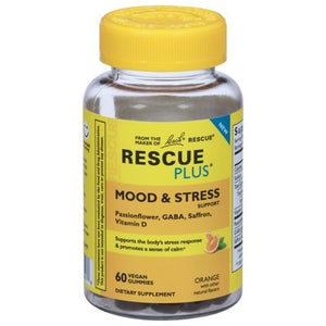 Rescue Mood & Stress Support Orange Vegan Gummies 1/60 CT [UNFI-CARLISLE #2958916]