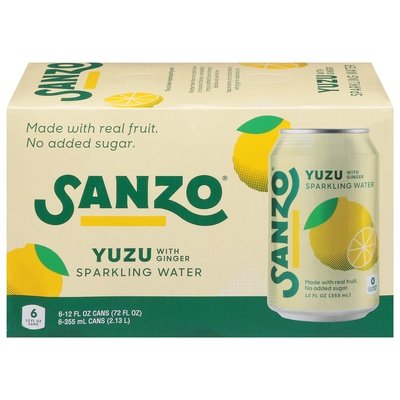 Sanzo Sparkling Water Yuzu With Ginger 4/6/12 OZ [UNFI #2926871] [ebt]