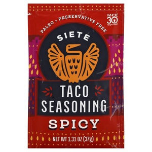 Siete Taco Seasoning Spicy 12/1.31 OZ [UNFI #2522274] [ebt]