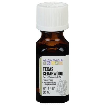 Aura Cacia Pure Essential Oil Texas Cedarwood Centering 1/.5 OZ [UNFI-CARLISLE #713743] T