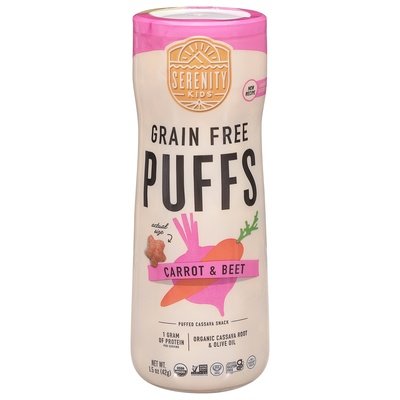 Serenity Kids Puffs Grain Free Carrot & Beet Og2 6/1.5 OZ [UNFI #2684066] [ebt]