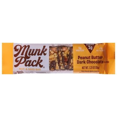 Munk Pack Nut & Seed Bar Peanut Butter Dark Chocolate Flavored 12/1.23 OZ [UNFI-CARLISLE #2498475] [ebt]