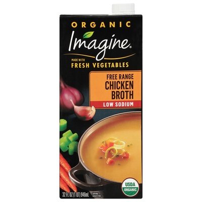 Imagine Foods Chicken Broth Low Sodium Organic Free Range Og2 6/32 OZ [UNFI #2821510] [ebt]