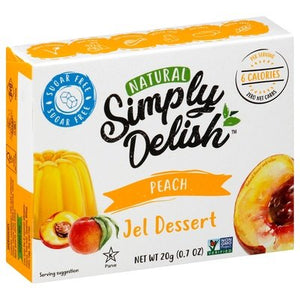 Simply Delish Jel Dessert Peach 6/.7 OZ [UNFI-CARLISLE #2030294] [ebt]