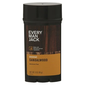 Every Man Jack Deodorant Sandalwood Aluminum Free 1/3 OZ [UNFI-CARLISLE #1278241] T