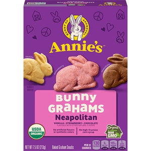 Annies Homegrown Neapolitan Bunny Grahams Og2 12/7.5 OZ [UNFI #2575470] [ebt]