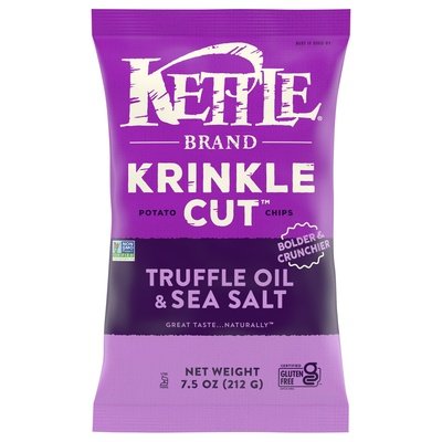 Kettle Brand Potato Chips Truffle Oil & Sea Salt 12/7.5 OZ [UNFI #2895290] [ebt]