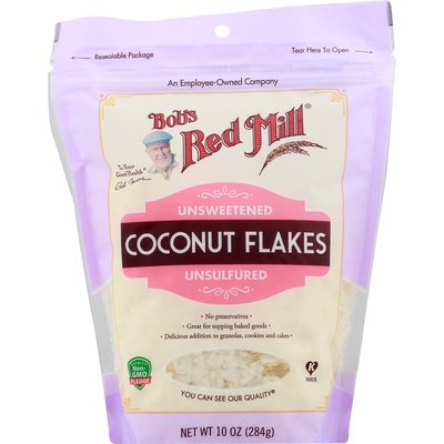 Bobs Red Mill Coconut Flakes Unsweetened Unsufured 4/10 OZ [UNFI #2215150] [ebt]