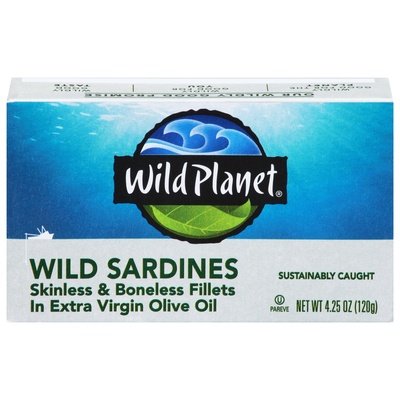 Wild Planet Sardines Wild In Extra Virgin Olive Oil 12/4.25 OZ [UNFI #1861632] [ebt]