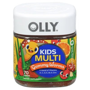 Olly Gummy Worms Multi Sour Fruity Punch Kids 3/70 CT [UNFI-CARLISLE #2999928]