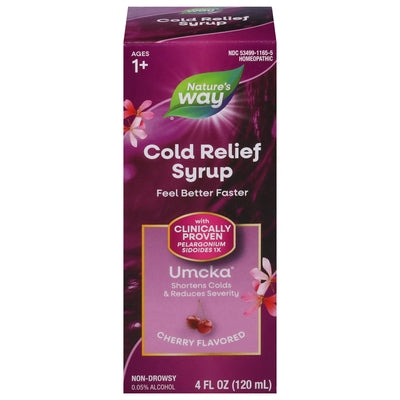 Natures Way Cold Relief Syrup Non-Drowsy Cherry Flavored 1/4 OZ [UNFI-CARLISLE #330415]
