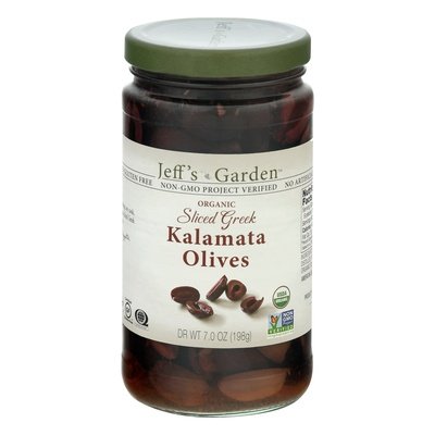 Jeffs Garden Kalamata Olives Organic Sliced Greek Og2 6/7 OZ [UNFI #1142702] [ebt]