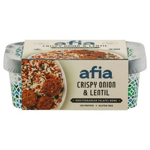 Afia Falafel Bowl Crispy Onion & Lentil Mediterranean 6/10 OZ [UNFI #2977262] [ebt]