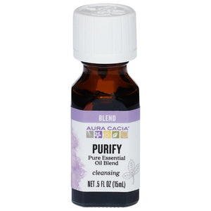 Aura Cacia Pure Essential Oil Blend Purify Cleansing 1/.5 oz [UNFI-CARLISLE #0906461] T