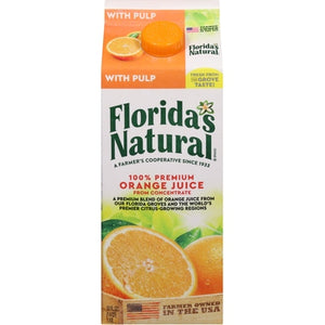 Floridas Natural Orange Juice 100% Premium With Pulp 8/52 oz [UNFI #2308468] T [ebt]