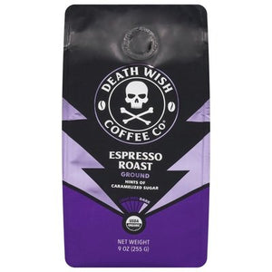 Death Wish Coffee Coffee Ground Dark Espresso Roast Og2 6/9 OZ [UNFI #2950541] [ebt]
