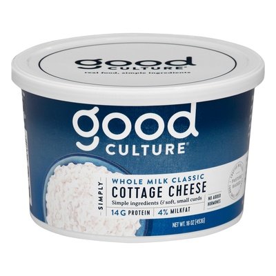 Good Culture Cottage Cheese 4% Milkfat Whole Milk Classic 6/16 OZ [UNFI #2384527] [ebt]