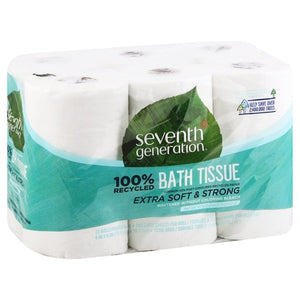 Seventh Generation Bath Tissue Double Rolls Extra Soft & Strong 2-Ply 4/12 CT [UNFI #0624577] T
