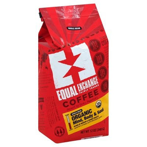 Equal Exchange Coffee Organic Whole Bean Mind Body & Soul Og1 6/12 OZ [UNFI #303172] [ebt]