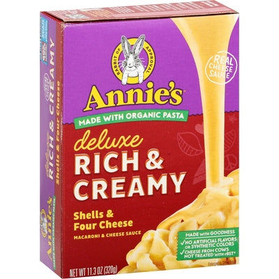 Annies Homegrown Deluxe Creamy Four Cheese Og3 12/11.3 OZ [UNFI #2414985] [ebt]