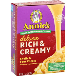 Annies Homegrown Deluxe Creamy Four Cheese Og3 12/11.3 OZ [UNFI #2414985] [ebt]