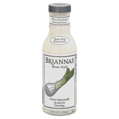 Briannas Dressing Classic Buttermilk Home Style Ranch 6/12 OZ [UNFI #398461] [ebt]