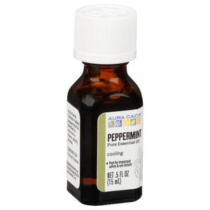 Aura Cacia Pure Essential Oil Peppermint Cooling 1/.5 OZ [UNFI-CARLISLE #445544] T