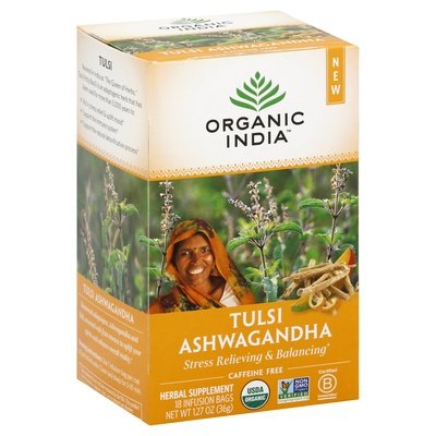 Organic India Tulsi Ashwagandha Infusion Bags Og2 6/18 CT [UNFI #2364057] [ebt]