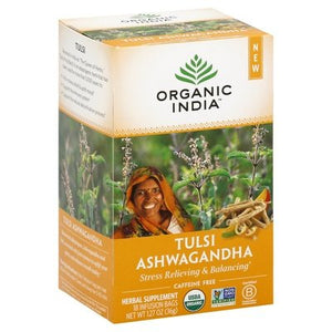 Organic India Tulsi Ashwagandha Infusion Bags Og2 6/18 CT [UNFI #2364057] [ebt]
