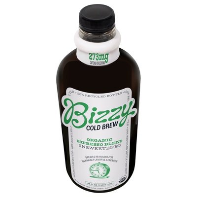 Bizzy Coffee Cold Brew Organic Espresso Blend Unsweetened Og2 6/48 OZ [UNFI #2662971] [ebt] T