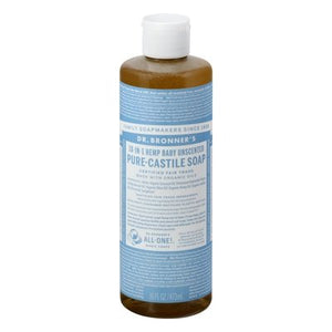 Dr Bronners Soap Pure-Castile 18-In-1 Hemp Baby Unscented Og3 1/16 OZ [UNFI-CARLISLE #997502] T