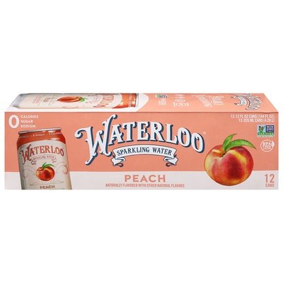 Waterloo Sparkling Water Peach 2/12/12 OZ [UNFI #2535789] [ebt]