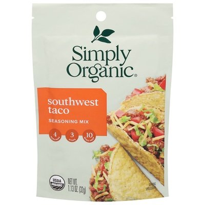 Simply Organic Seasoning Mix Southwest Taco Og2 12/1.13 OZ [UNFI #916460] [ebt]