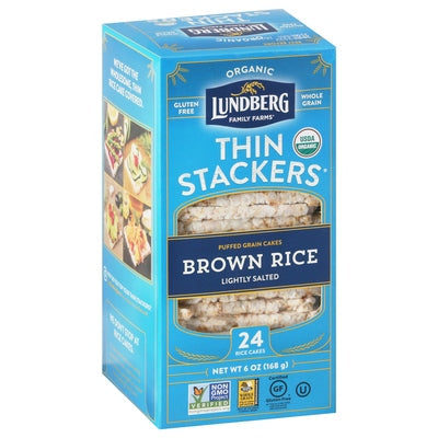 Lundberg Family Farms Rice Cakes Lightly Salted Brown Rice Og2 6/6 OZ [UNFI #2515708] [ebt]