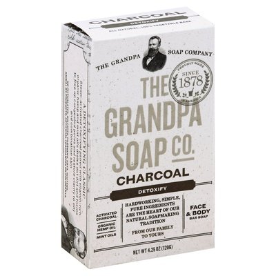 The Grandpa Soap Co  Bar Soap Face & Body Detoxify Charcoal 1/4.25 OZ [UNFI-CARLISLE #1875434] T