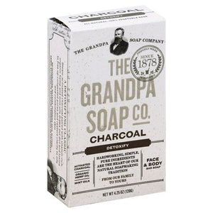 The Grandpa Soap Co  Bar Soap Face & Body Detoxify Charcoal 1/4.25 OZ [UNFI-CARLISLE #1875434] T